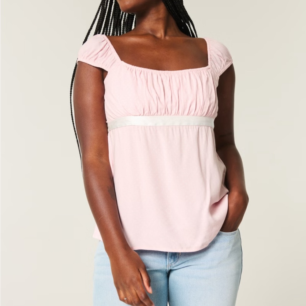 Hollister Pink Smocked Top - Picture 3 of 6